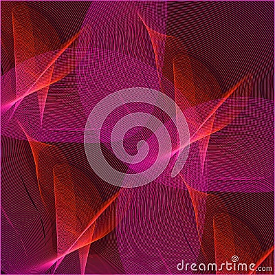 Red and orange fine line pattern illustration Stock Photo