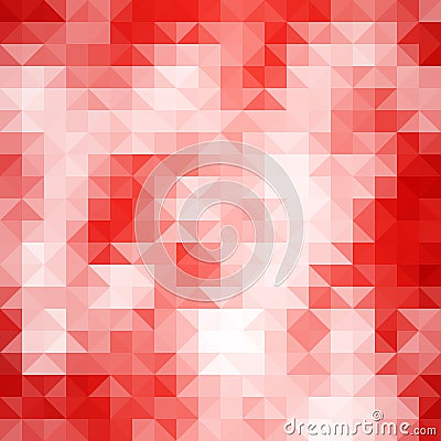 Abstract background red with triangles mosaic Vector Illustration