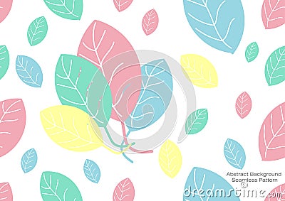 Abstract Background Seamless Pattern Candy Colored Leaves Stock Photo