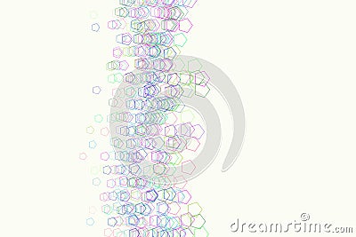 Abstract background with shape of pentagon pattern. Surface, art, white & geometric. Vector Illustration