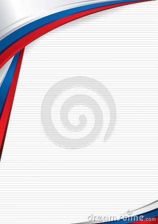 Abstract background with shapes with the colors of the flag of Russia, to use as Diploma or Certificate. Format A4. Vector Illustration