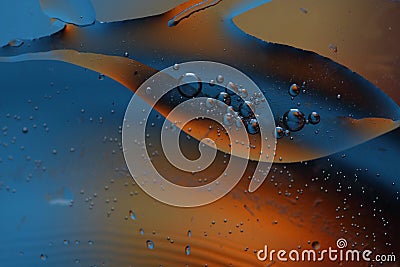 Abstract background - silhouette of a whale - waterdrops on background of different colors Stock Photo