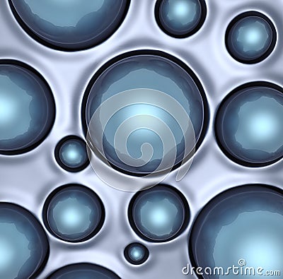 Abstract background of small rings in gray colors Stock Photo
