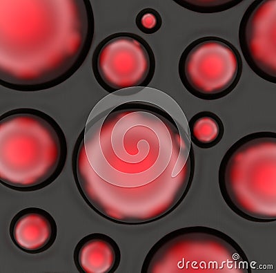 Abstract background of small rings in red colors Stock Photo