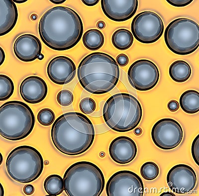 Abstract background of small rings in yellow colors Stock Photo