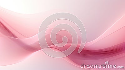 Abstract Background with Smooth Pink Wave Cartoon Illustration