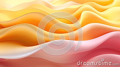 Abstract background with yellow, pink and white colored waves Stock Photo