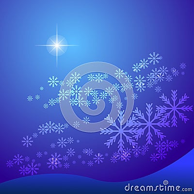 Abstract background of snowflake Vector Illustration