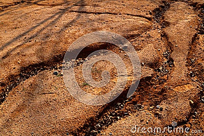 Abstract background of soil erosion Stock Photo