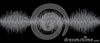 Abstract background with sound graph. Noise signal waves graphic Vector Illustration