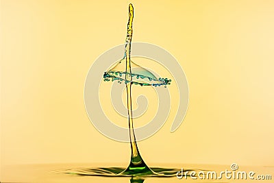 abstract background of splash of color water, collision of colored drops Stock Photo