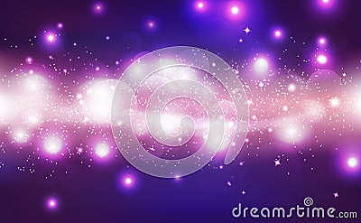 Abstract background, stars sparkle violet light shiny vector, galaxy cosmic concept Vector Illustration