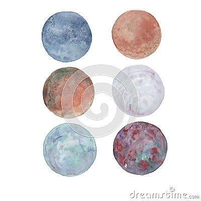 Abstract background stone texture oil painting planet surface space Cartoon Illustration