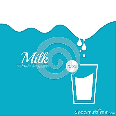 Abstract background with streaks of milk Vector Illustration