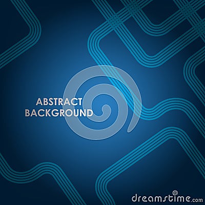 Abstract background with striped blue design Vector Illustration