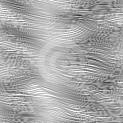 Abstract background - striped waves Vector Illustration