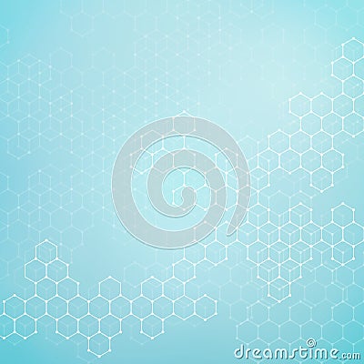 Abstract background. Structure molecule of DNA and neurons. Medicine, science. Vector Vector Illustration