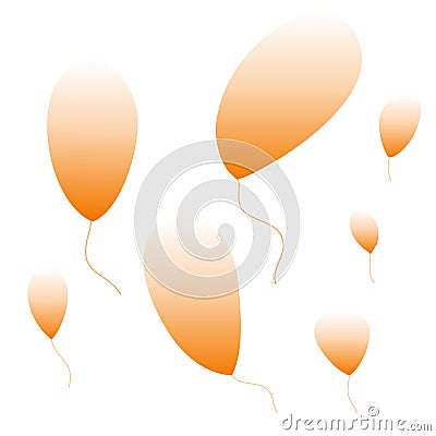 Background of summer in orange, curve 017 Vector Illustration