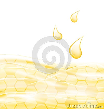 Abstract Background with Sweet Honey Drips Vector Illustration