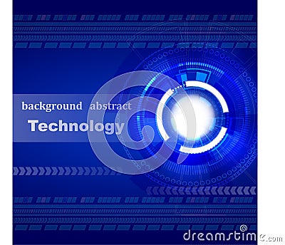 Abstract background, technology, blue, text,sign of movement, glow Stock Photo