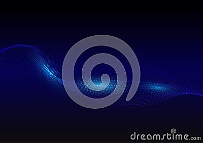 Abstract hi-tech background. Future technology digital curve net network system communication innovation vector. Vector Illustration
