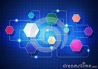 Abstract background technology in vector illustration created Vector Illustration