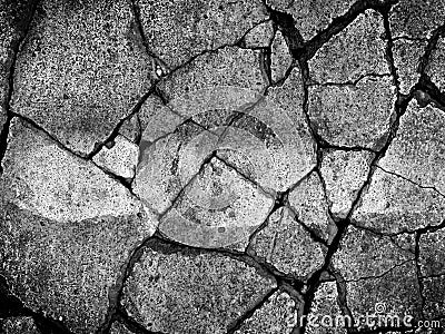 Abstract background of texture of dry cracked cement ground Stock Photo