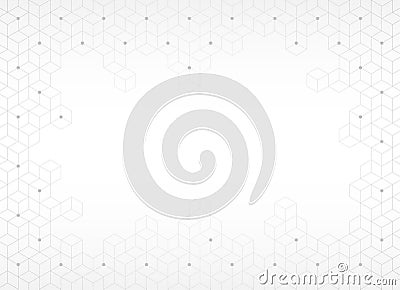 Abstract background, texture with gray hexagon Vector Illustration