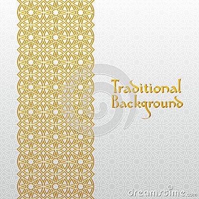 Abstract background with traditional ornament Vector Illustration