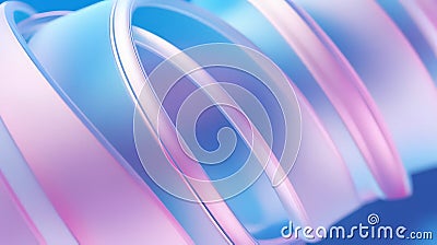 Abstract background with translucent spirals by Generative AI Stock Photo
