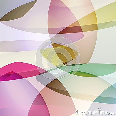 Abstract background with transparent shapes overlapping each other Stock Photo