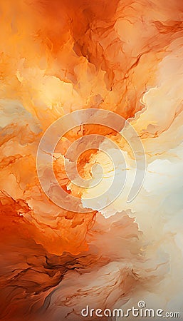 Trendy color of the year 2024, Rooibos Tea ,watercolor , AI generated Stock Photo