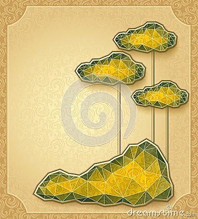 Abstract background triangles clouds or trees Vector Illustration