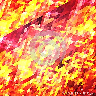 Abstract background tryangle pattern red and yellow color Vector Illustration