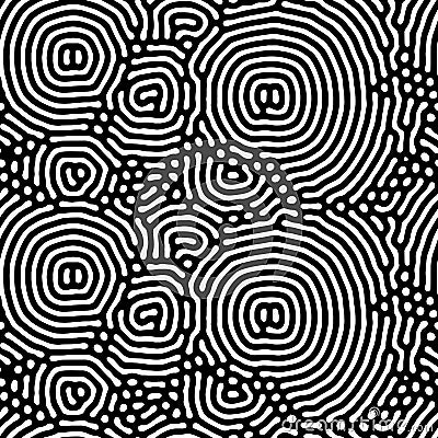 Abstract background of vector organic irregular circular lines pattern Vector Illustration