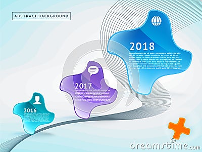 Abstract background. Timeline. Roadmap. Vector Illustration