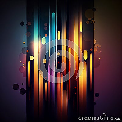 abstract background with vertical lights.generative ai Stock Photo