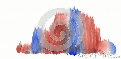 Abstract background with vertical wide brush strokes. Blue ultramarine and english red colors Stock Photo