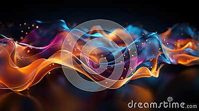 Abstract background. Visualisation of data flow in optoelectronic systems Stock Photo