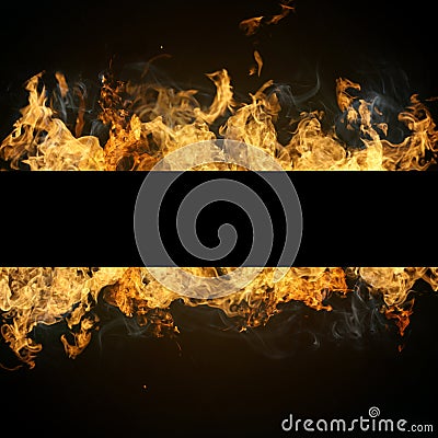 Fire flames with copyspace Stock Photo