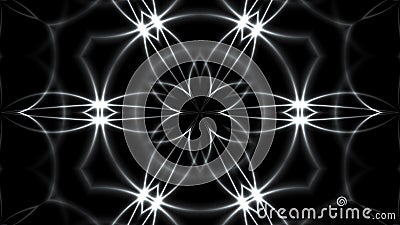 Abstract background with VJ Fractal silver kaleidoscopic. 3d rendering digital backdrop Stock Photo
