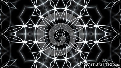 Abstract background with VJ Fractal silver kaleidoscopic. 3d rendering digital backdrop Stock Photo