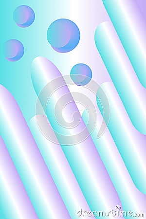 Abstract background with volumetric objects and lines. Vector drawing Vector Illustration