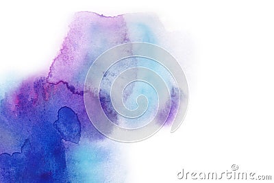 Abstract background.Watercolor splash has drawn manually blue, p Editorial Stock Photo