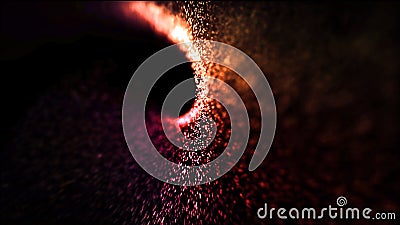 Abstract background wave energy hot particles Stock Photo