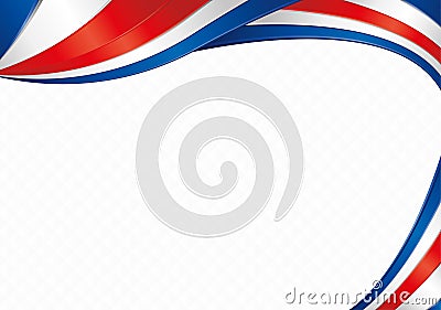 Abstract background with shapes with the colors of the flag of Costa Rica to use as Diploma or Certificate Vector Illustration