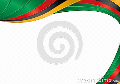 Abstract background with shapes with the colors of the flag of Zambia to use as Diploma or Certificate Vector Illustration