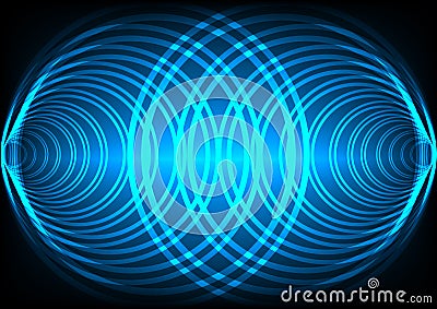 Abstract background wave surround technology Vector Illustration