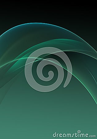 Abstract background waves. Black and viridian green abstract background for wallpaper or business card Stock Photo