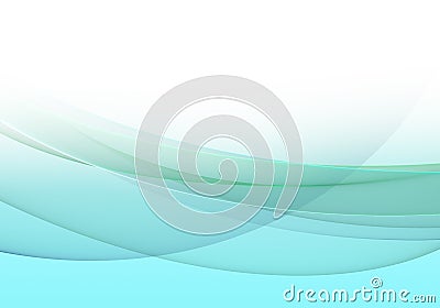 Abstract background waves. White, green and blue abstract background Stock Photo